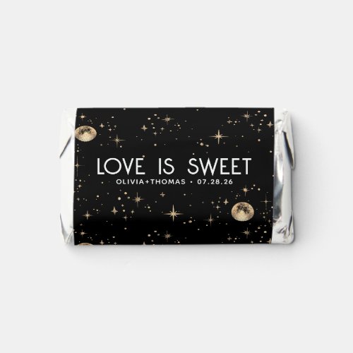 Love is Sweet Celestial Black Wedding Hersheys Miniatures