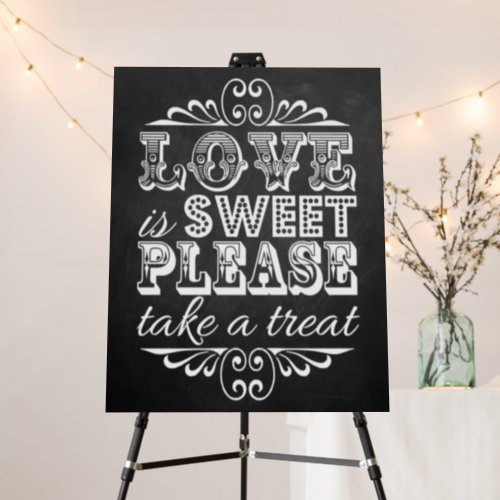 Love Is Sweet _ Chalkboard Wedding Favor Sign