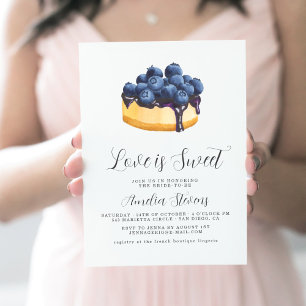Love Is Sweet (Cheesecake) Bridal Shower Invitation