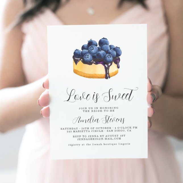 Love Is Sweet (Cheesecake) | Bridal Shower Invitation (Creator Uploaded)