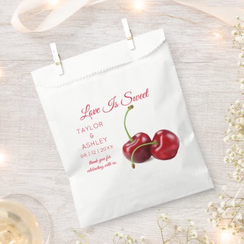 Love is Sweet Cherry Fruit  Wedding Favor Bag