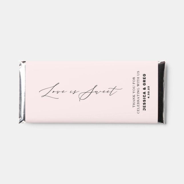 Love is Sweet Chocolate Bar Wedding Favor (Front)