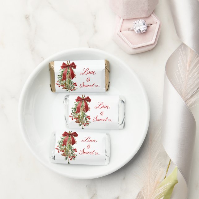 Love is Sweet Christmas Bridal Shower Hershey's Miniatures (Wedding)