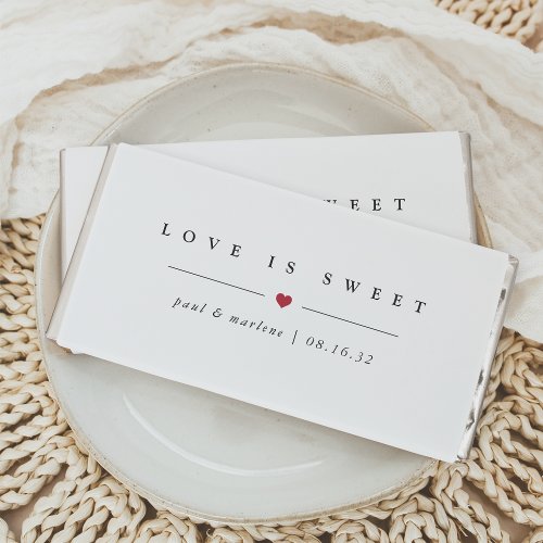 Love is Sweet Classic Elegant Wedding Hershey Bar Favors