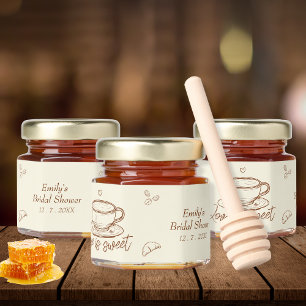 Love is Sweet Coffee Bridal Shower Honey Jar Favors
