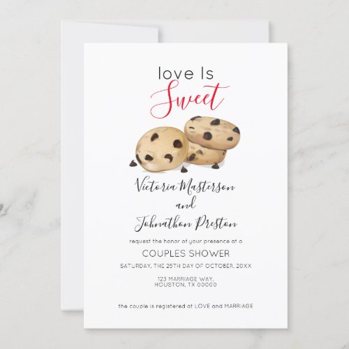 Love is Sweet Cookie Couples Shower Invitation