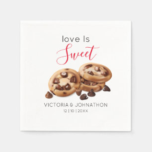 Love Is Sweet Cookie Thank You Wedding Treat Napkins