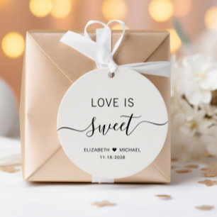 Love Is Sweet Cream Wedding Favor Tags