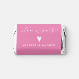 Love is Sweet -  Custom Color Wedding 'Thank You'  Hershey's Miniatures