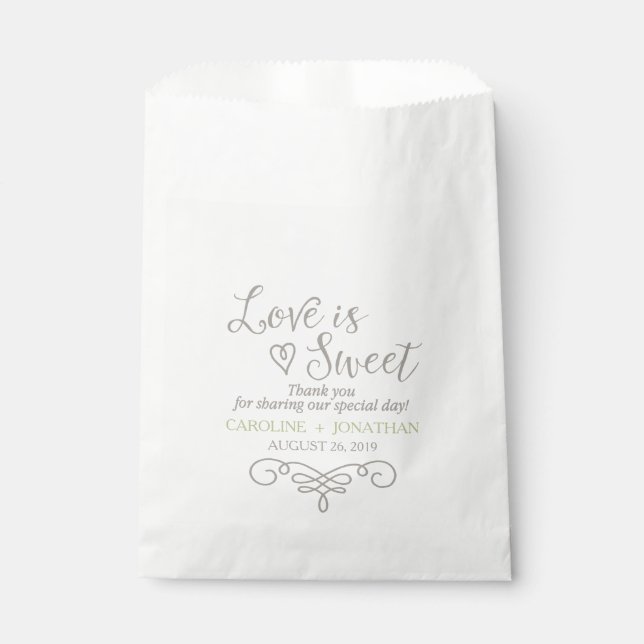 Love Is Sweet Custom Favor bags (Front)
