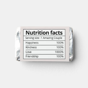 Love is Sweet Custom Nutrition Facts Wedding Favor