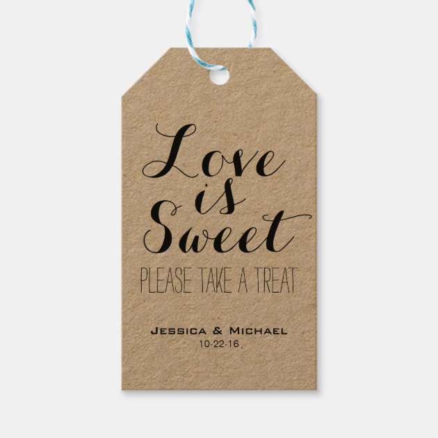 love is sweet gift tags