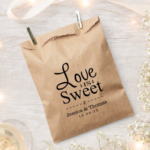 Love Is Sweet Custom Wedding Favor Bags