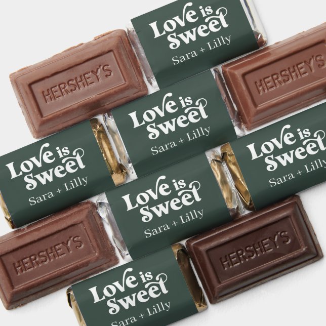 Love is Sweet Custom Wedding  Hershey's Miniatures (Assorted)