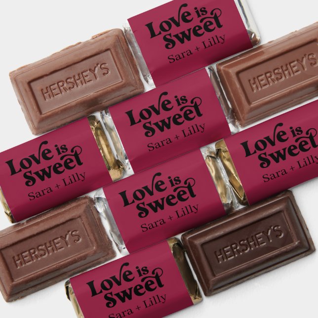 Love is Sweet Custom Wedding  Hershey's Miniatures (Assorted)