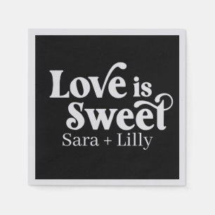 Love is Sweet Custom Wedding Napkins