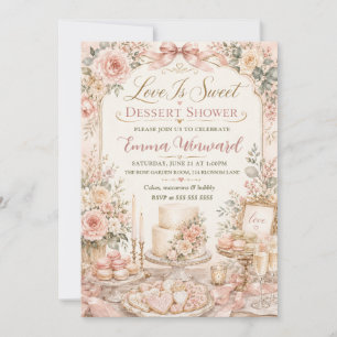 Love Is Sweet Dessert Shower Invitation