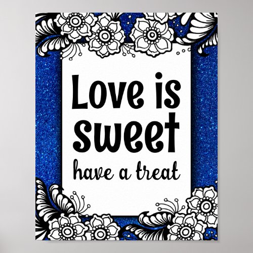 Love is Sweet Desserts Candy Bar Sparkly Glitter