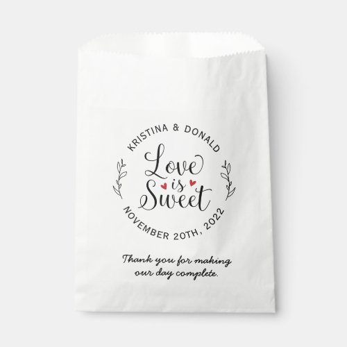 Love is Sweet Donut Thank you Wedding Favor Bag