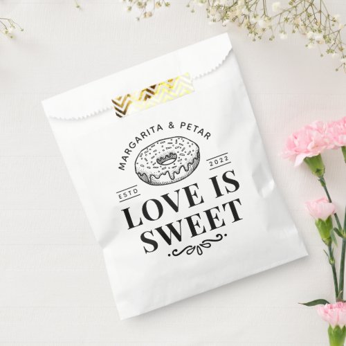 Love is Sweet Donut Wedding Favor Bag