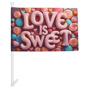 Love is Sweet Double-Sided Car Flag
