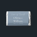 Love is Sweet Dusty Blue Bride Groom Names Wedding Hershey's Miniatures<br><div class="desc">Minimalist Simple Script Love is Sweet Dusty Blue Bride Groom Names Wedding Hershey's Miniatures</div>