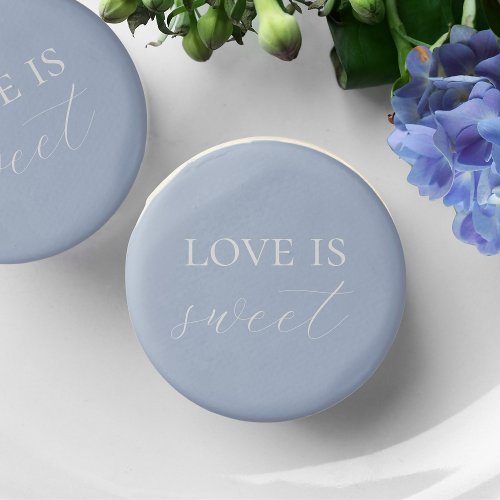 Love is Sweet  Dusty Blue Script Wedding Event  Chocolate Covered Oreo