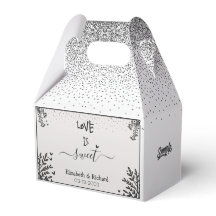 Love is Sweet Elegant Black and White Floral