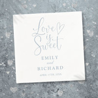 Love Is Sweet Elegant Modern Dusty Blue Wedding