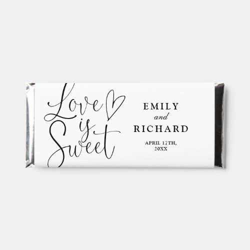 Love Is Sweet Elegant Modern Script Wedding Hershey Bar Favors