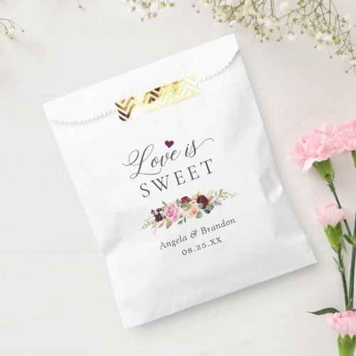 Love is Sweet Elegant Purple Blush Floral Wedding Favor Bag - Love is Sweet Elegant Purple Blush Floral Wedding Favor Bag
(1) For further customization, please click the "customize further" link and use our design tool to modify this template. 
(2) If you need help or matching items, please contact me.
