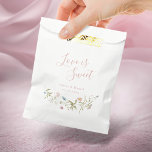 Love is sweet Elegant Wildflower Rustic Boho  Favor Bag<br><div class="desc">Elegant delicate watercolor wildflower wreath design with modern love is sweet script in dusty pink. Pastel palettes of soft blush pink, off white, beige, dusty blue, and botanical greenery, simple and romantic. Great for modern rustic party, boho country garden wedding in spring and summer. See all the matching pieces in...</div>