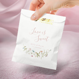 Love is sweet Elegant Wildflower Rustic Boho  Favor Bag