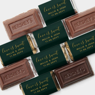 Love Is Sweet Emerald Green Gold Wedding Favors