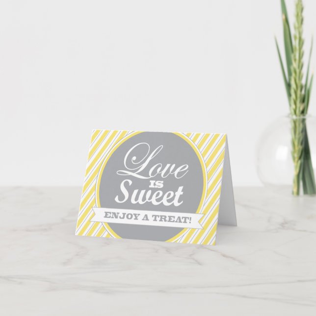 Love is Sweet Enjoy a Treat Card (Front)