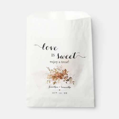 Love is Sweet Enjoy a Treat Fall Eucalyptus Shower Favor Bag
