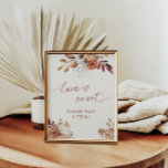 Love Is Sweet Favors Boho Bridal Shower Sign at Zazzle