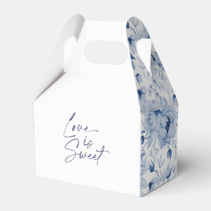 "Love is Sweet" Floral Wedding Favor Box 
