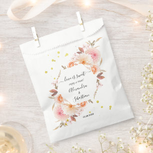 Love is Sweet Floral Wedding Sweet Treat Favor Bag