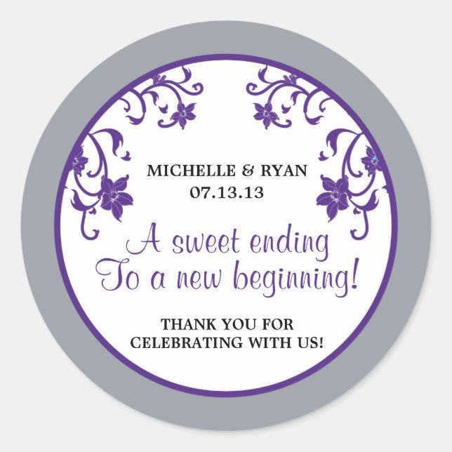 Love is Sweet - Flowers Classic Round Sticker (Front)