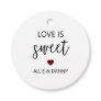 Love is Sweet Gift Tags, Burgundy Wedding Favor Tags