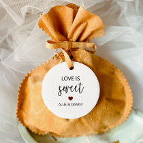 Love is Sweet Gift Tags, Burgundy Wedding Favor Tags