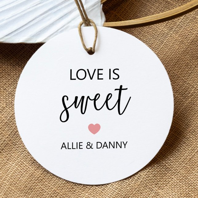 Love is Sweet Gift Tags, Pink Wedding or Shower Favor Tags (Creator Uploaded)