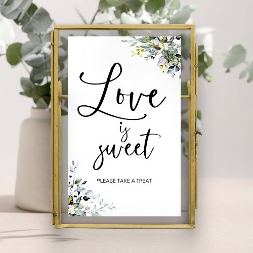 Love is Sweet Greenery Bridal Shower Sign