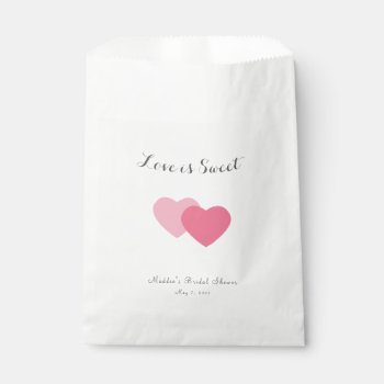 Love Is Sweet Hearts Bridal Shower Favor Treat Bag by DearHenryDesign at Zazzle