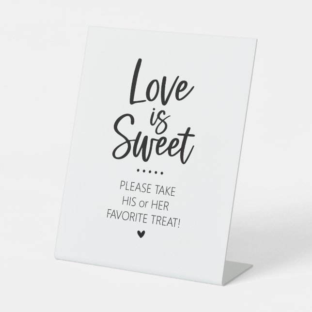 Love is Sweet His and Her Candy Bar Sign (Front)