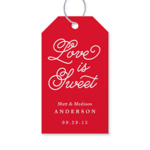 Love is Sweet in Red | Wedding Gift Tags