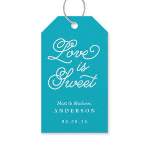 Love is Sweet in Turquoise | Wedding Gift Tags
