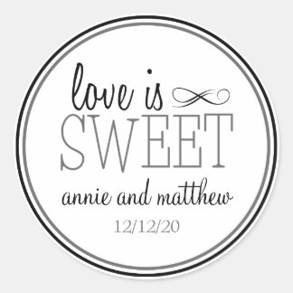 Love Is Sweet Labels (Black / Gray)