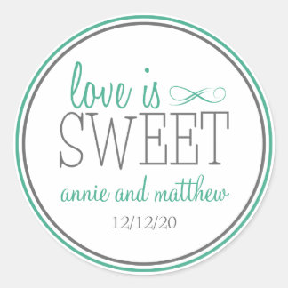 Love Is Sweet Labels (Dark Green / Gray)